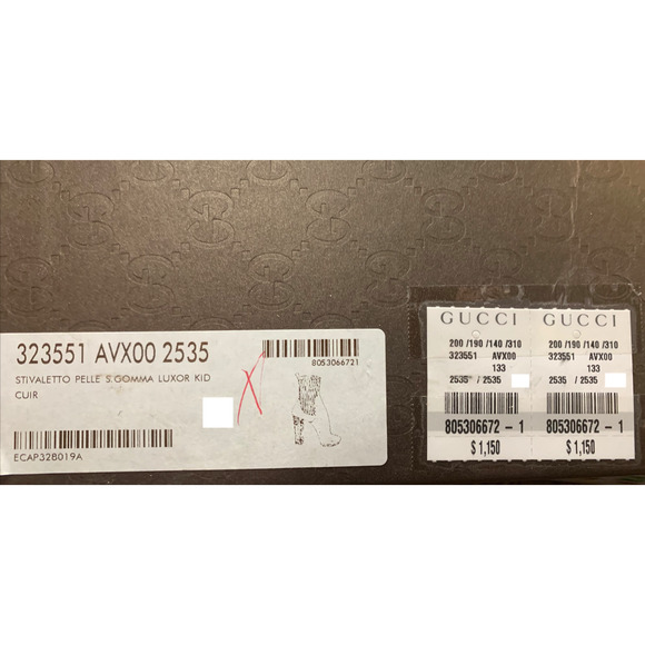 NIB GUCCI 323551 EDITH CUIR BROWN LUXOR LEATHER ELASTICIZED ANKLE BOOTS 39.5 - Picture 12 of 12